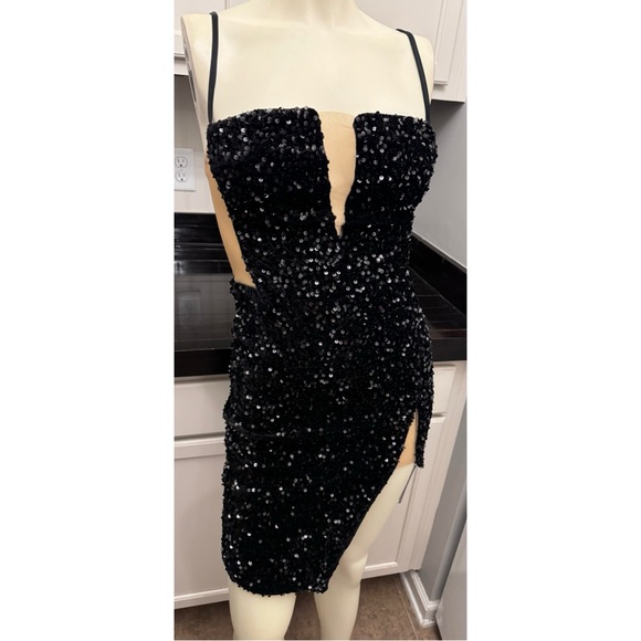 Love & lemonade sequin mini dress M fits small/medium - Picture 6 of 10